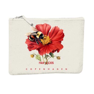 Red flower and bee Thumbnail